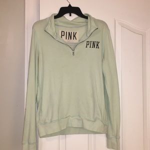 teal PINK Victoria secret half zip up